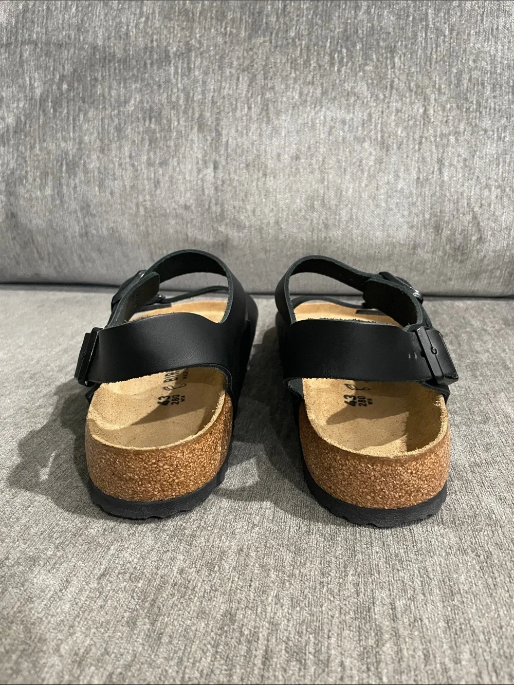 Birkenstock Mens Milano Sandals in Black Size 10 NEW!